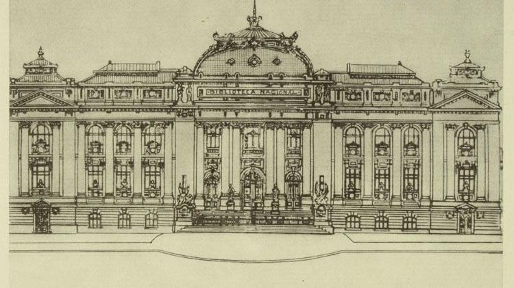 Proyecto de fachada de la nueva Biblioteca Nacional