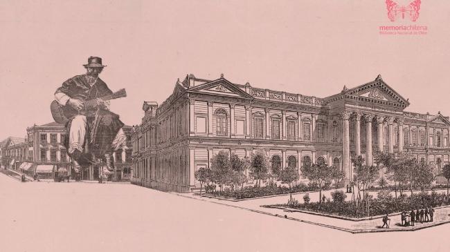 Edificio del congreso, en Santiago (1890) y edificio Dimier, Valparaíso (1872)