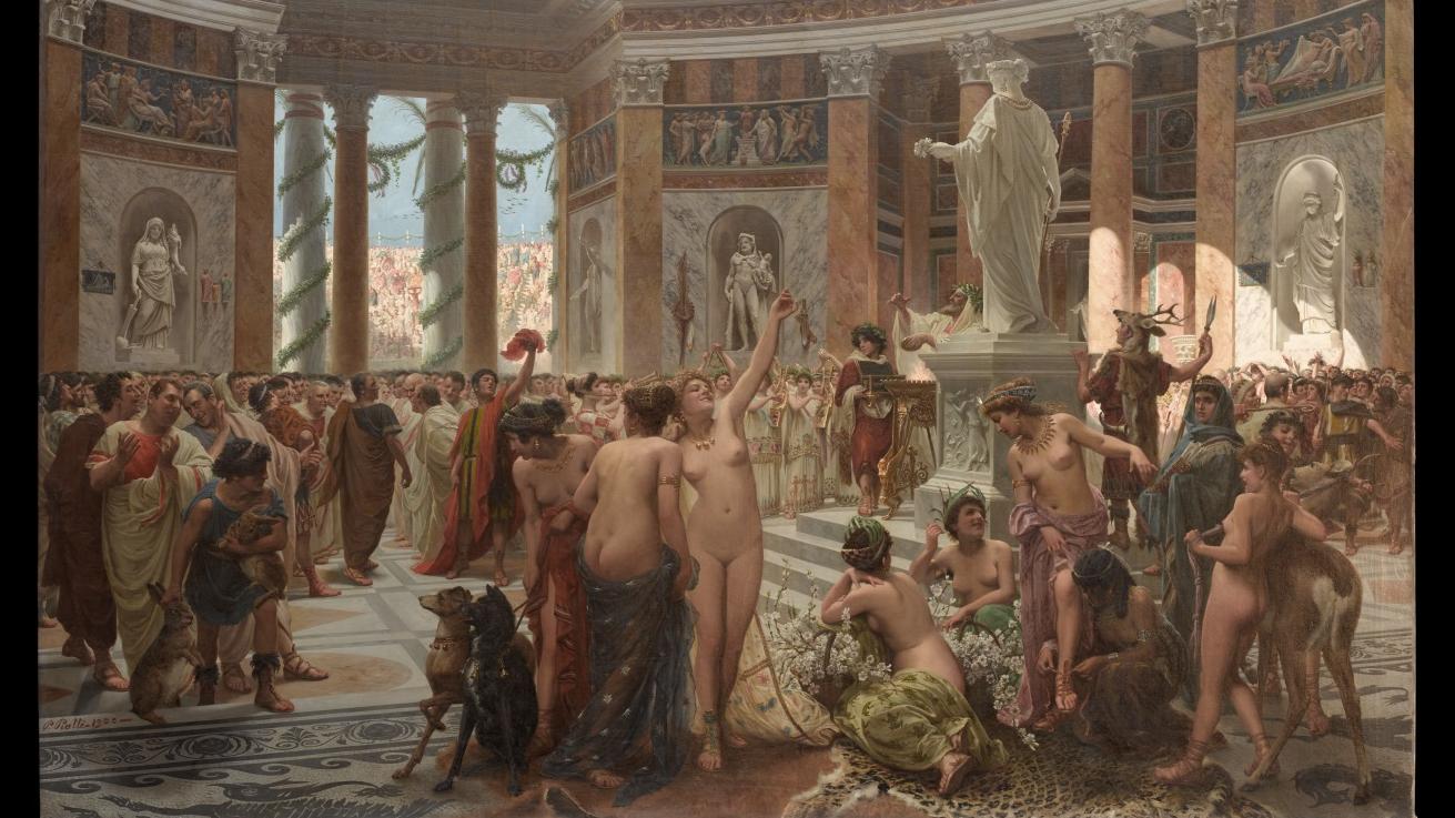 Caton en las fiestas florales de Roma. 1890.