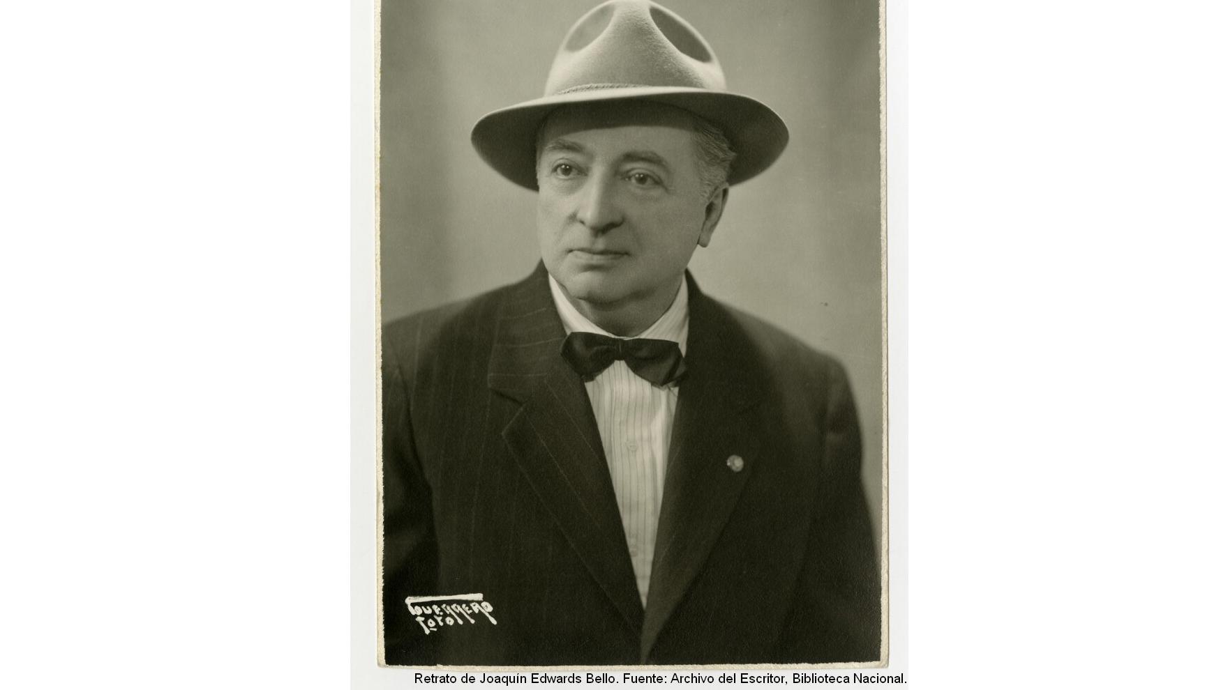 Joaquín Edwards Bello, destacado cronista y novelista nacional.