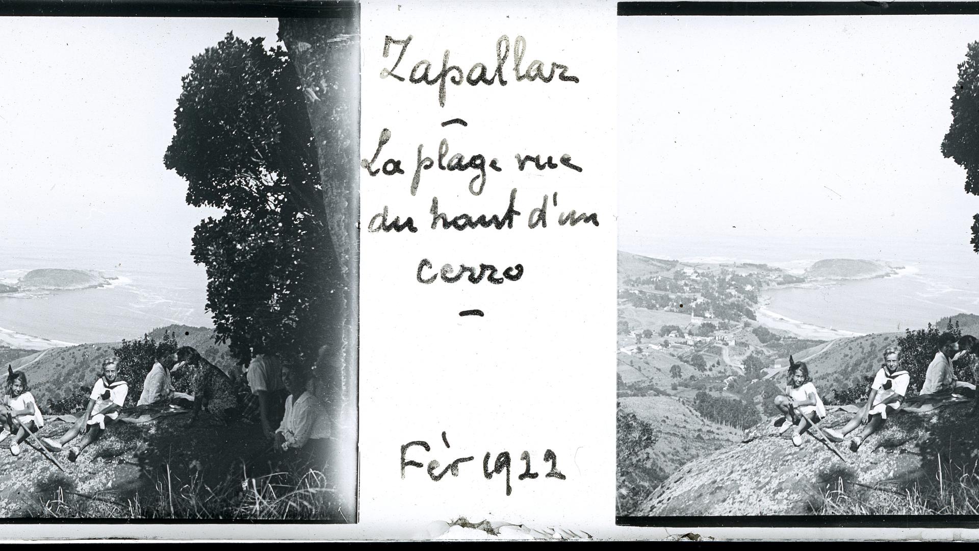 Fotografía estereoscópica de paisaje de Zapallar.