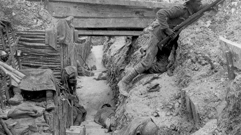 Cheshire Regiment trench Somme 1916.