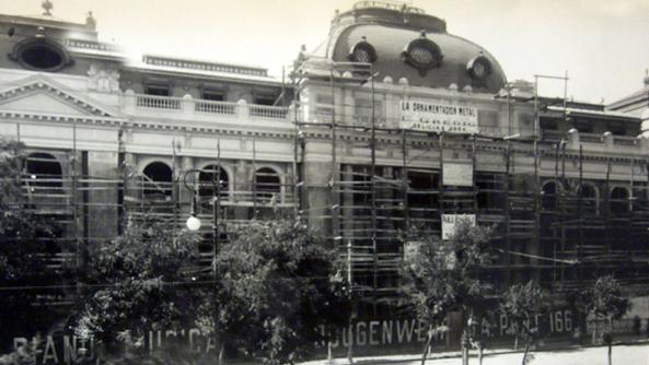 Biblioteca Nacional en construcción, cerca de 1925