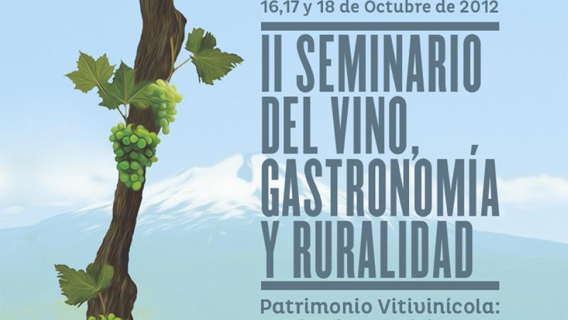 Diseño de afiche para el seminario del vino.