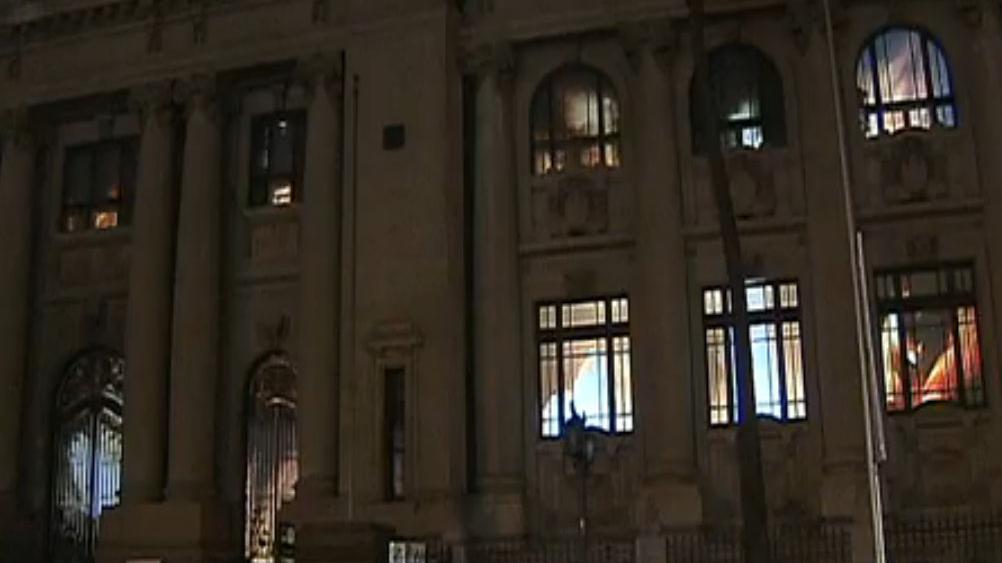 Imagen de la Biblioteca Nacional "en llamas".