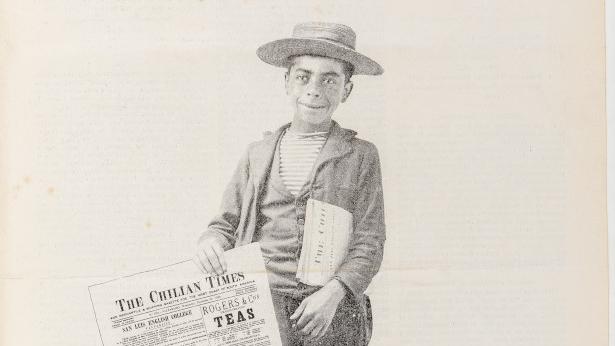 Portada de periódico The Chilian Times, Valparaíso, año 1900.