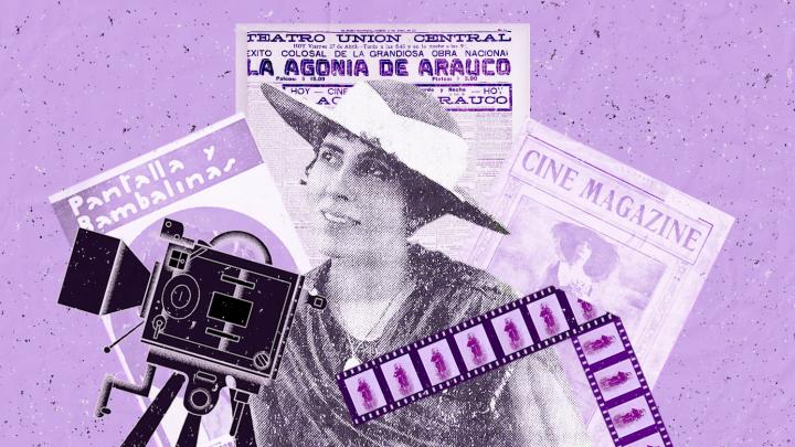 Composición gráfica para el minisitio sobre Gabriela Bussenius