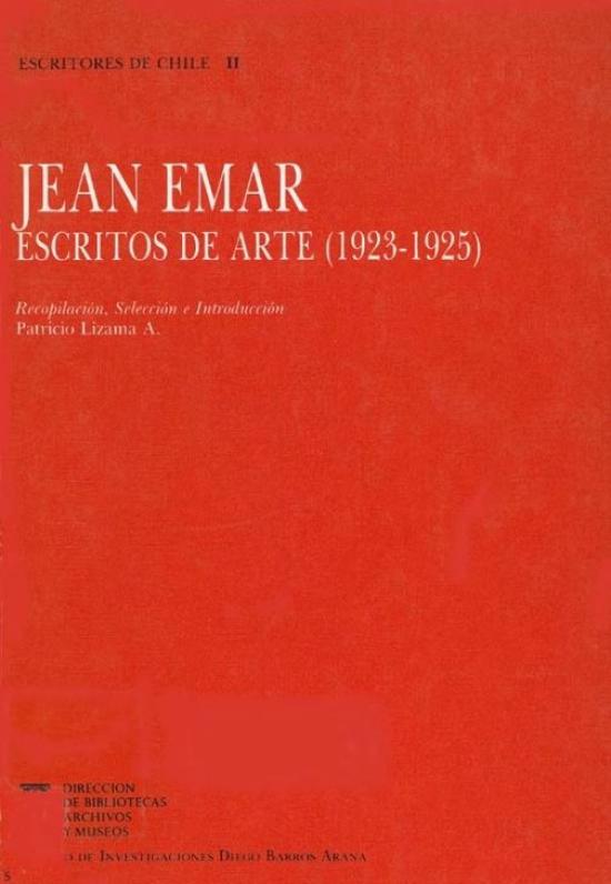Jean Emar. Escritos de arte Portada naranja
