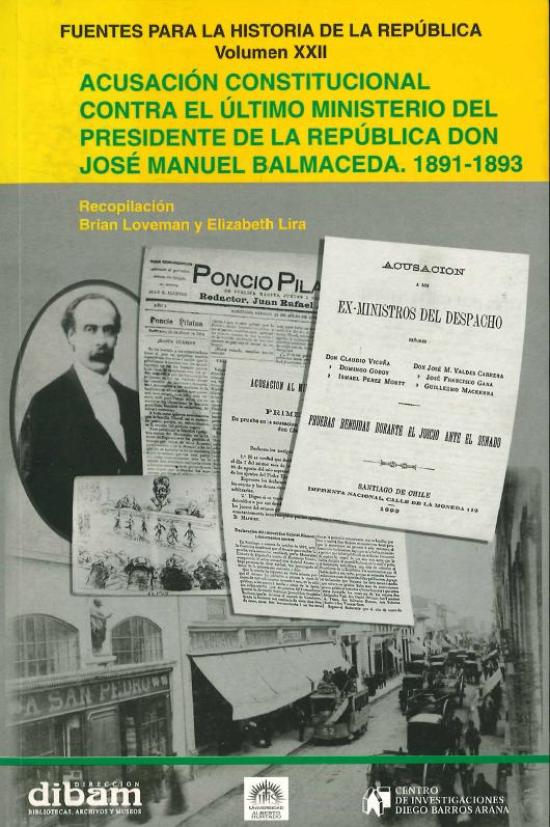 tapa amarilla con fotografía de Balmaceda
