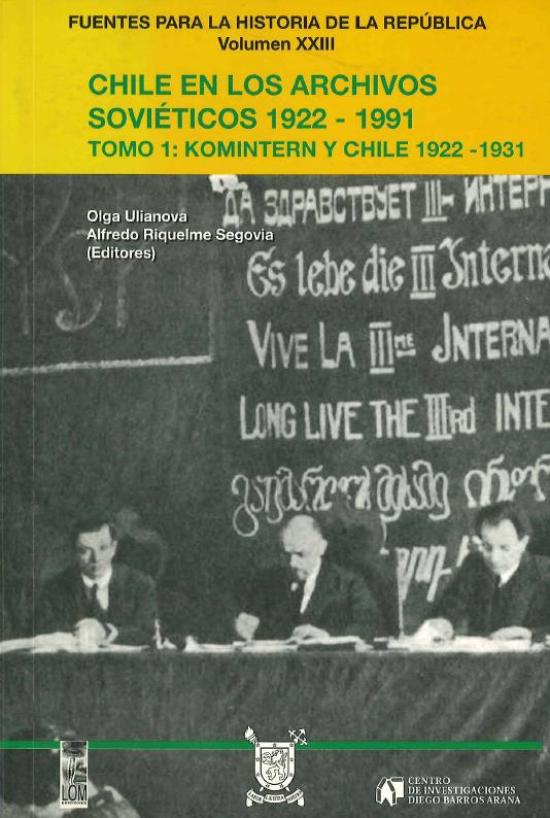 Tapa amarilla con fotografía del Komitern 