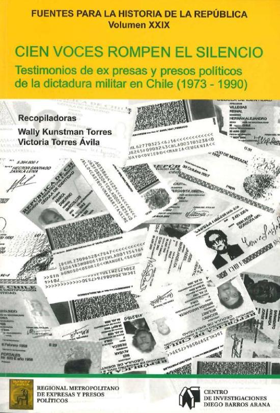 Tapa amarilla con composición fotográfica de cédulas de identidad