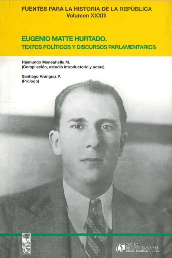 tapa amarilla y fotografía de Eugenio Matte Hurtado