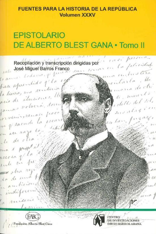 Tapa amarilla con retrato de Alberto Blest Gana 