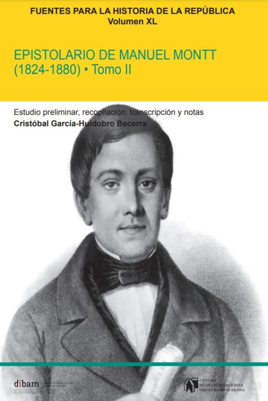 Tapa amarilla con retrato de Manuel Montt