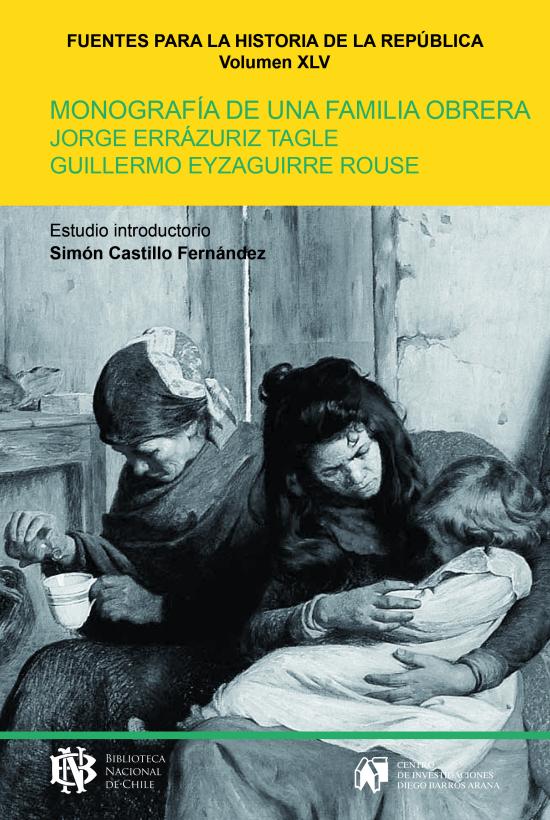tapa amarilla con óleo de Pedro Lira, “Niño enfermo”, 1902.