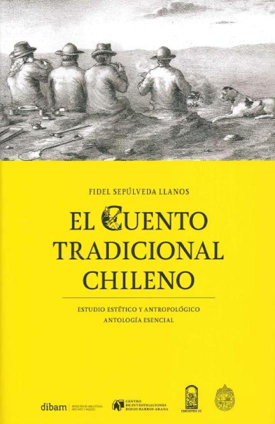 Tapa amarilla con título imagen de "Cuadrilla de cateadores en el desierto de  Cachinal", en "El libro de la Plata de Benjamín Vicuña Mackenna, 1882"