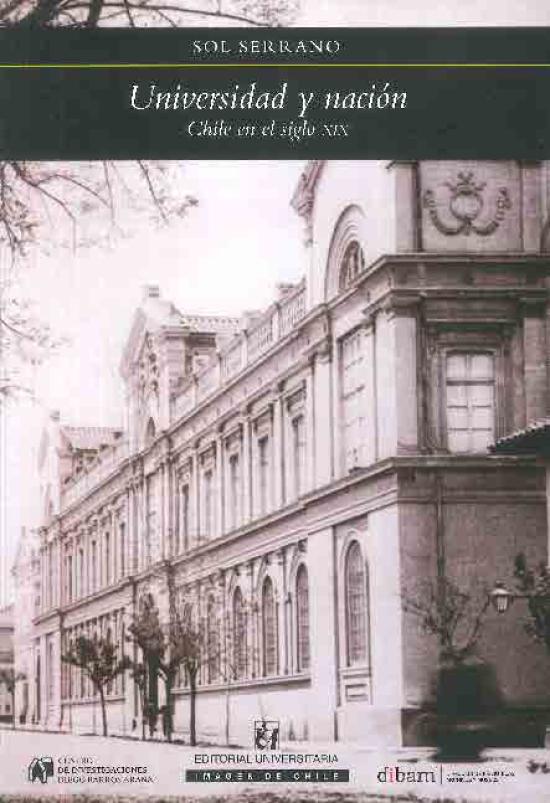 Tapa con fotografía de la casa central de la Universidad de Chile en tonos sepia.