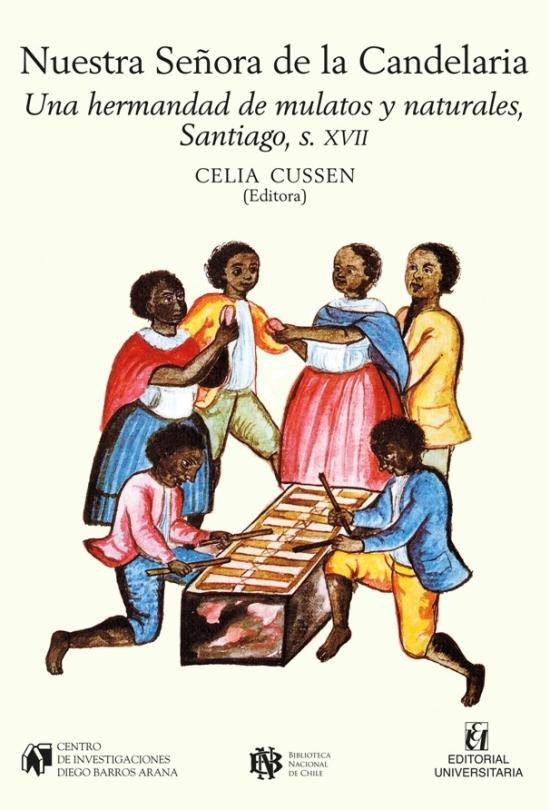 Tapa con detalle de la ilustración "Negros tocando marimba y bailando", Trujillo, Perú