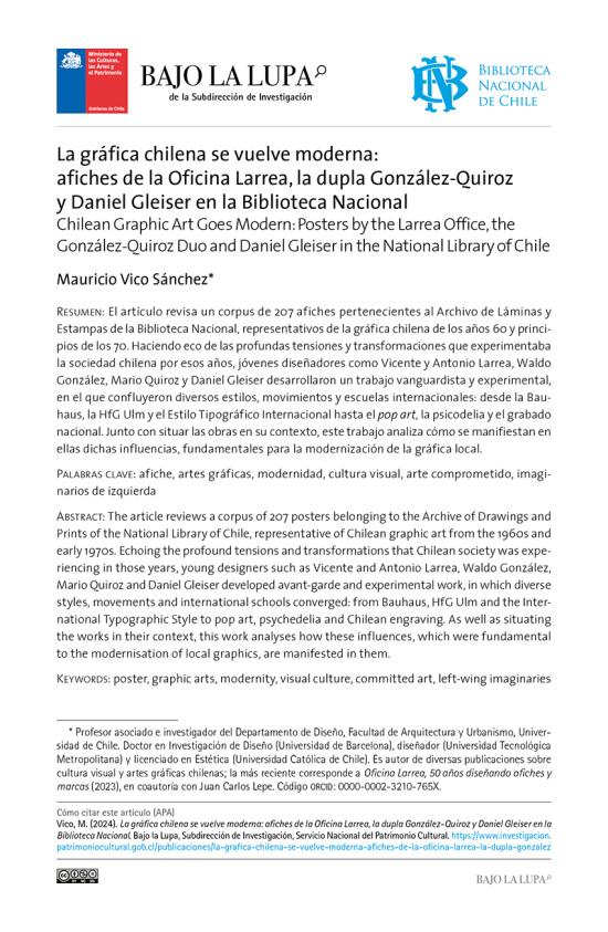 La gráfica chilena se vuelve moderna