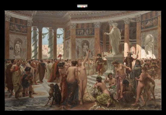 Caton en las fiestas florales de Roma. 1890.