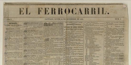 Diario "El Ferrocarril", 24 de diciembre de 1855.