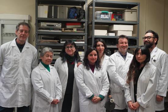 Equipo del Archivo Audiovisual de la Biblioteca Nacional.