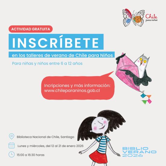Memoriosa les invita a Talleres de verano de Chile para Niños