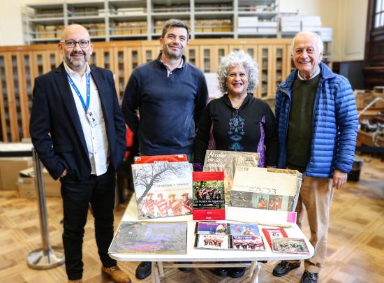 La visita se produjo en el marco de los 60 años del conjunto musical.