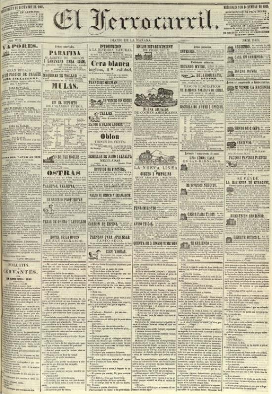 El ferrocarril, 9 de diciembre de 1863