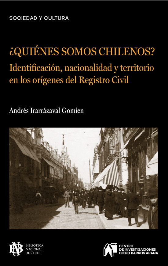 Portada negra con fotografía del Álbum de Chile, 1906. Colección Sala Medina